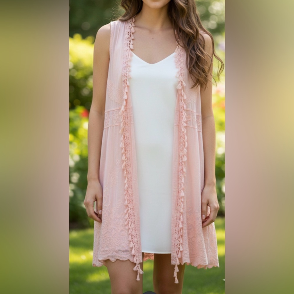 Est. 1946 butterfly embroidery womens cotton cardigan kimono size large boho